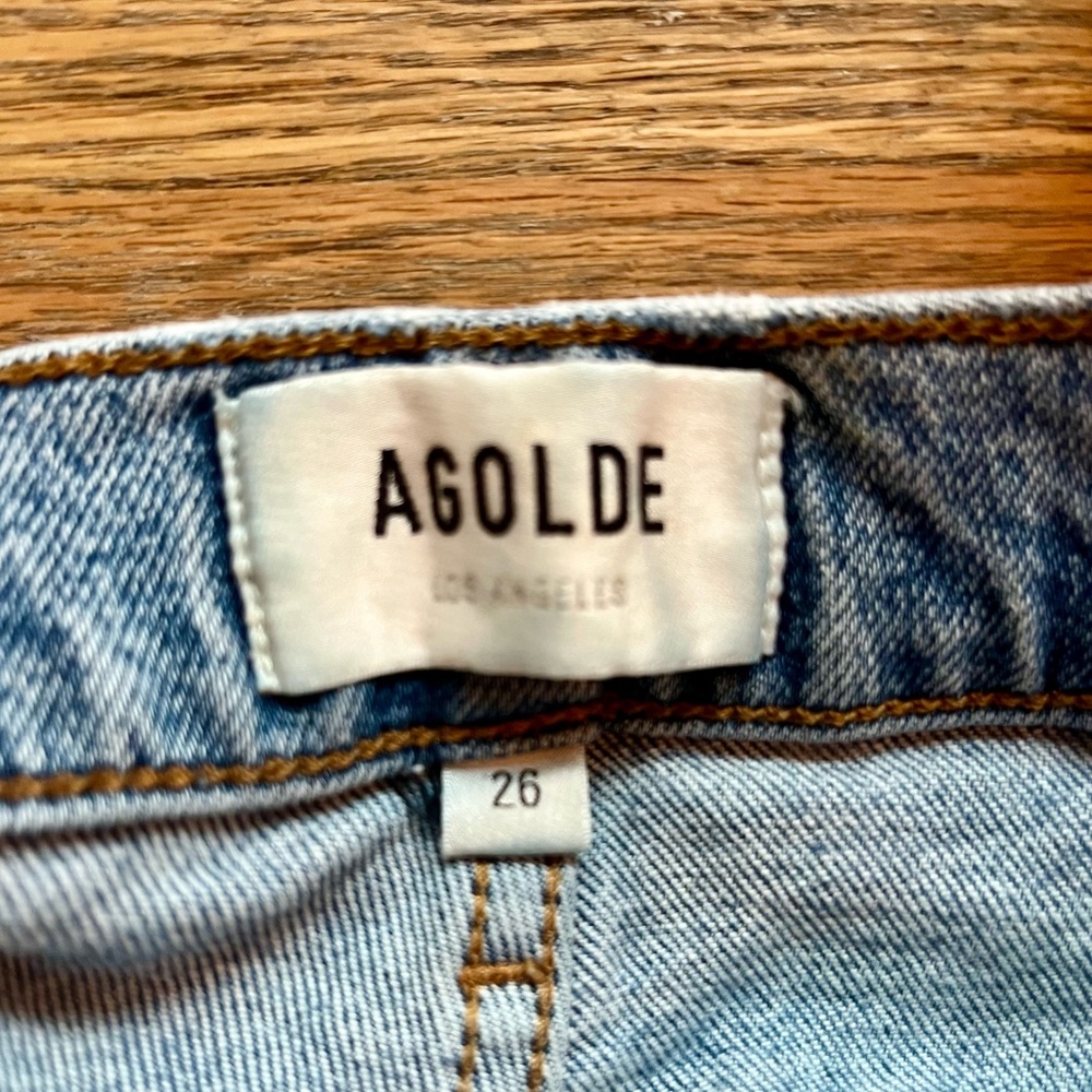 Agolde Riley High Rise Straight Jeans - Size 26 - Picture 4 of 5